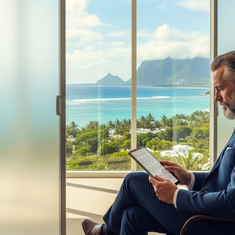 Entrepreneur à Maurice travaillant en toute sérennité